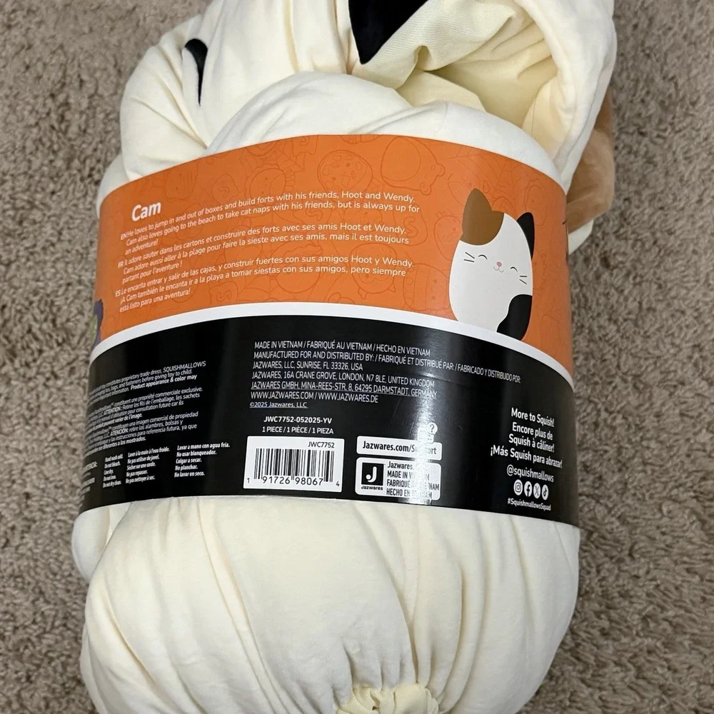 Squishmallows Cam the Cat One Size Kids Costume Plush for Halloween Cosplay